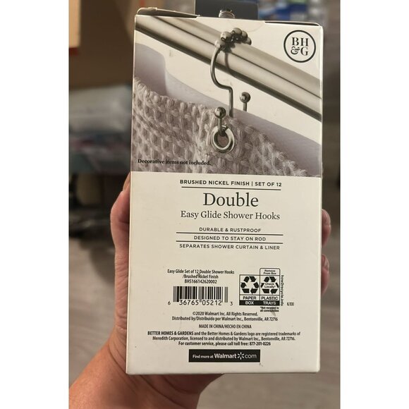 Better Homes & Gardens Rollerball Shower Hooks, Set of 12, Bronze Finish - Picture 2 of 2